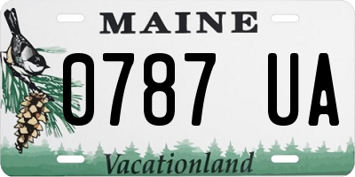 ME license plate 0787UA