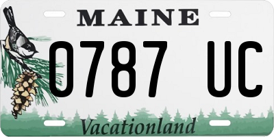 ME license plate 0787UC
