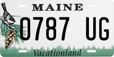 ME license plate 0787UG