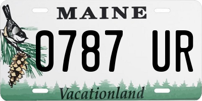 ME license plate 0787UR