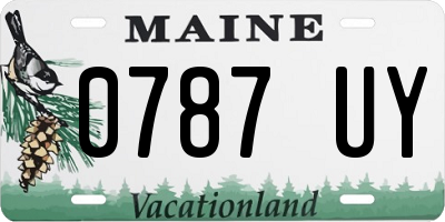 ME license plate 0787UY