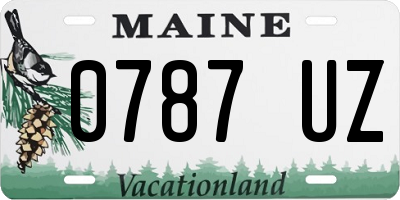 ME license plate 0787UZ