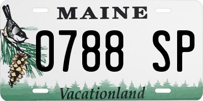 ME license plate 0788SP
