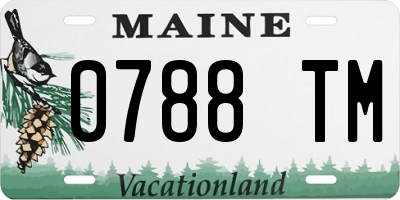 ME license plate 0788TM