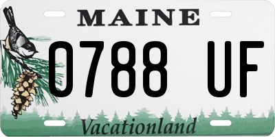 ME license plate 0788UF