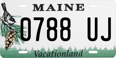 ME license plate 0788UJ