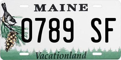 ME license plate 0789SF