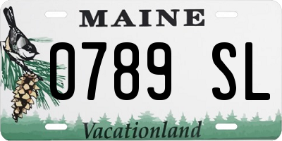 ME license plate 0789SL