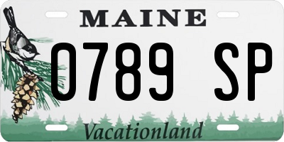 ME license plate 0789SP