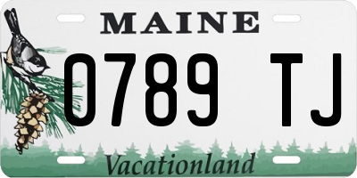 ME license plate 0789TJ