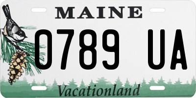 ME license plate 0789UA