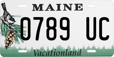 ME license plate 0789UC