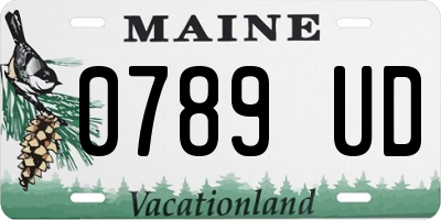 ME license plate 0789UD