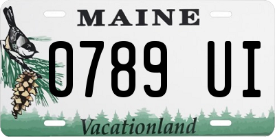 ME license plate 0789UI