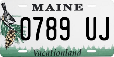 ME license plate 0789UJ