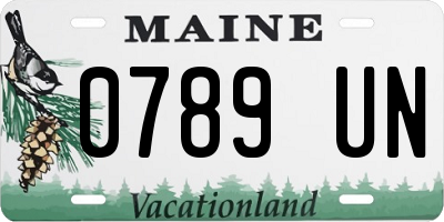 ME license plate 0789UN