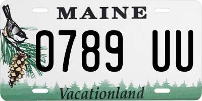 ME license plate 0789UU