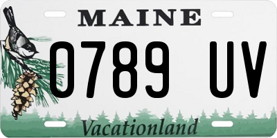 ME license plate 0789UV