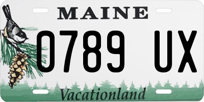 ME license plate 0789UX