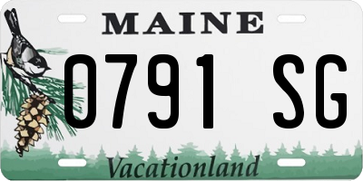 ME license plate 0791SG
