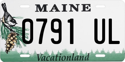 ME license plate 0791UL