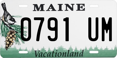 ME license plate 0791UM