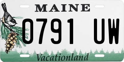 ME license plate 0791UW