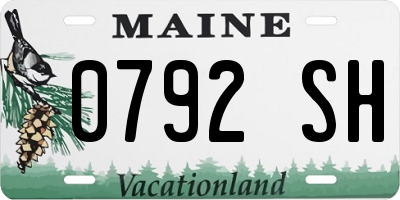 ME license plate 0792SH