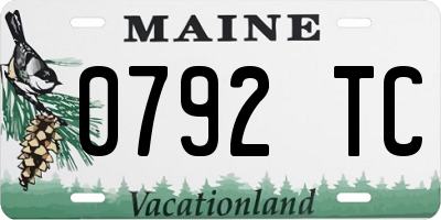 ME license plate 0792TC