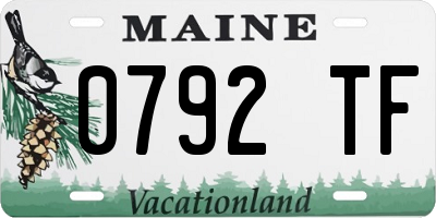 ME license plate 0792TF