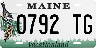 ME license plate 0792TG