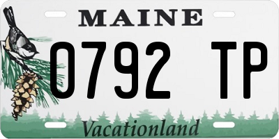 ME license plate 0792TP