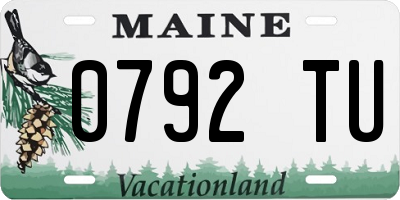 ME license plate 0792TU