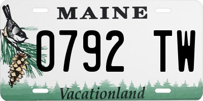 ME license plate 0792TW