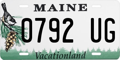 ME license plate 0792UG
