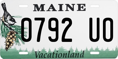 ME license plate 0792UO