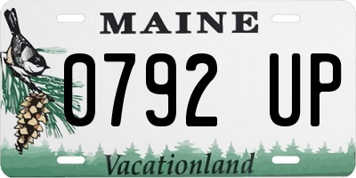 ME license plate 0792UP