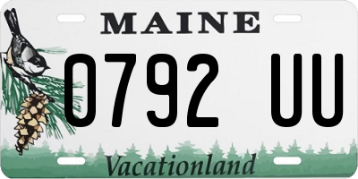 ME license plate 0792UU