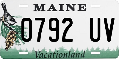 ME license plate 0792UV