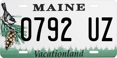 ME license plate 0792UZ