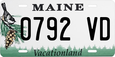 ME license plate 0792VD