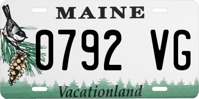 ME license plate 0792VG