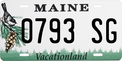 ME license plate 0793SG
