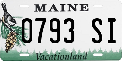 ME license plate 0793SI