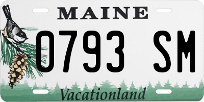 ME license plate 0793SM