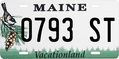 ME license plate 0793ST