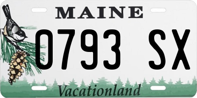 ME license plate 0793SX