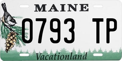 ME license plate 0793TP