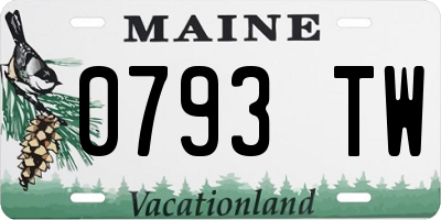ME license plate 0793TW