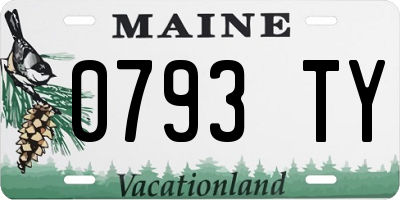 ME license plate 0793TY